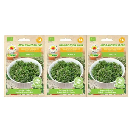 3 x Nasiona na Kiełki Rukola BIO 10 g - Toraf