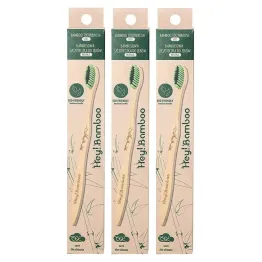 3 x Szczoteczka Do Zębów Bambusowa Miękka SOFT 1 Sztuka - Hey!Bamboo