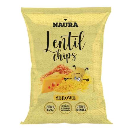 Chrupki z Soczewicy Ser Cheddar 70 g Naura