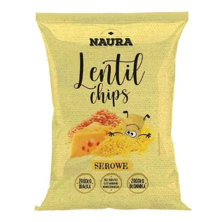 Chrupki z Soczewicy Ser Cheddar 70 g Naura