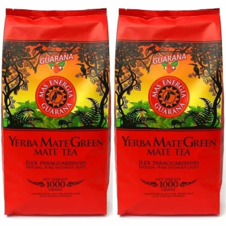 2 x Yerba Mate Green Mas Energia Guarana 1 kg