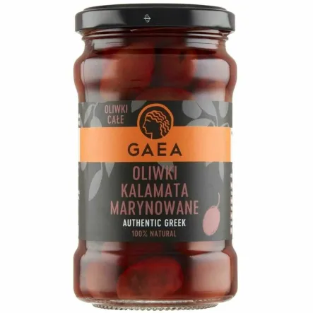 Greckie Oliwki Kalamata Całe Marynowane 300 g (175 g) - Gaea
