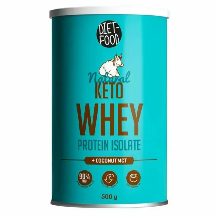 Keto Whey Białko Serwatkowe z Kokosowym Olejem MCT BIO 500 g - Diet - Food