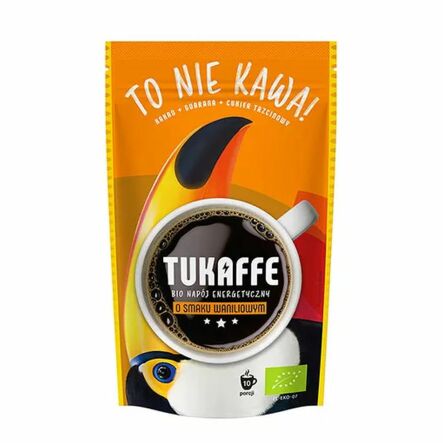 Tukaffe Bio Napój Energetyczny Smak Waniliowy 100 g - Joyfood- Przecena Krótka Data Minimalnej Trwałości