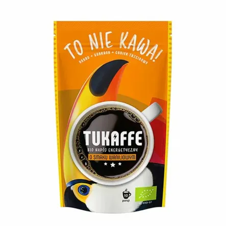Tukaffe Bio Napój Energetyczny Smak Waniliowy 100 g - Joyfood- Przecena Krótka Data Minimalnej Trwałości