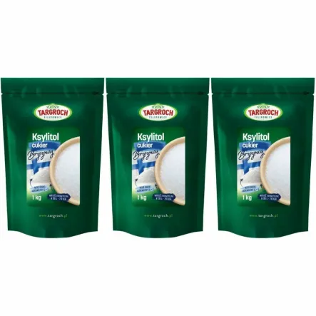 Zestaw 3 x Ksylitol Fiński Danisco (Cukier Brzozowy) 1 kg - Targroch