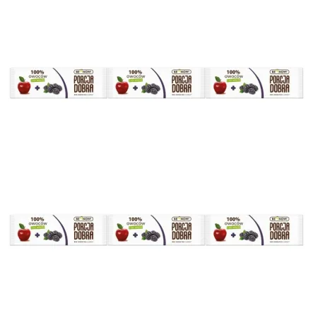 6 x Baton Przekąska Jabłkowo-Jeżynowa 16 g Porcja Dobra