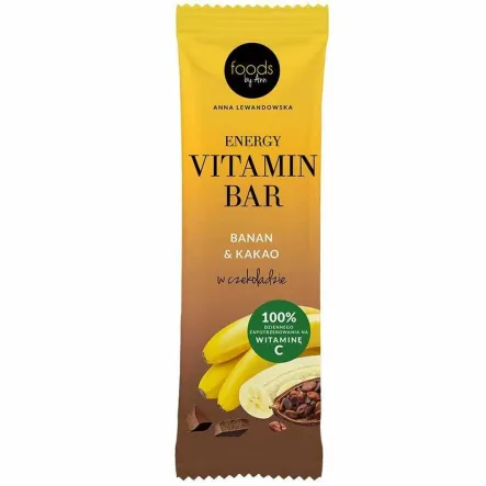 Baton Energy Vitamin z Bananem i Kakao w Czekoladzie 35 g - Foods by Ann (data: 13.05.2025)