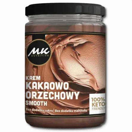 Krem Kakaowo-Orzechowy Smooth Bez Dodatku Cukru 500 g - MK Nutrition
