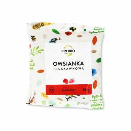 Owsianka Truskawkowa Bio 65 g Probio - Przecena Krótka Data Minimalnej Trwałości