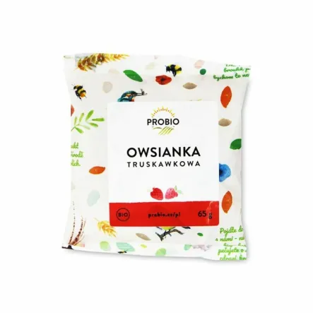 Owsianka Truskawkowa Bio 65 g Probio - Przecena Krótka Data Minimalnej Trwałości