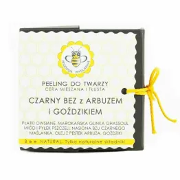 Peeling do Twarzy CZARNY BEZ Z ARBUZEM I GOŹDZIKIEM 25 g - Miodowa Mydlarnia