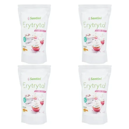 Zestaw 4 x Erytrytol Słodzik Stołowy 500 g Chiny Santini