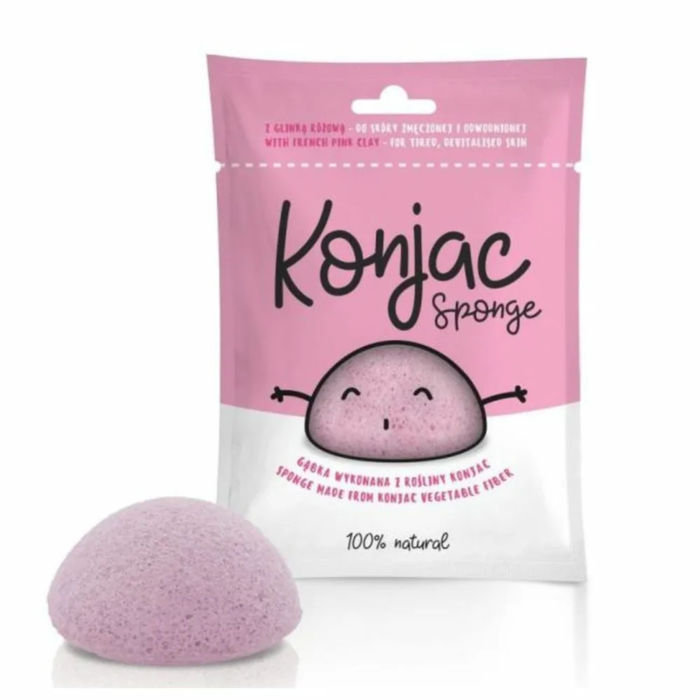 Gąbka Konjac do Twarzy Różowa - Diet Food