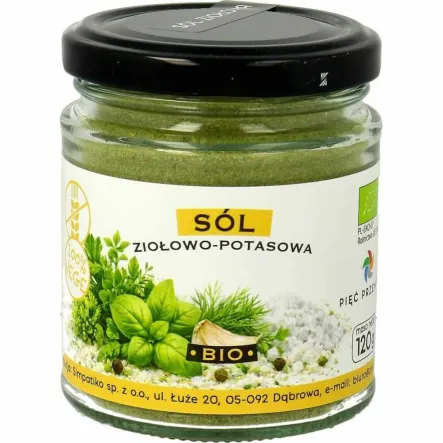 Sól Ziołowo-Potasowa BIO 120 g - Pięć Przemian