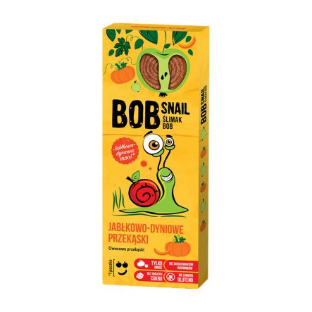 Przekąska Jabłkowo-Dyniowa Bez Dodatku Cukru 30 g - Bob Snail - Przecena Krótka Data Minimalnej Trwałości