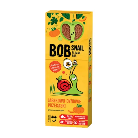 Przekąska Jabłkowo-Dyniowa Bez Dodatku Cukru 30 g - Bob Snail - Przecena Krótka Data Minimalnej Trwałości