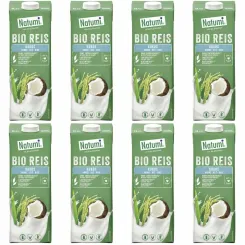 8 x Napój Ryżowo-Kokosowy Bezglutenowy Bio 1 l UHT Natumi