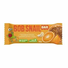 Baton Kaki-Pomarańcza z Nerkowcem i Chrupkami z Komosy Ryżowej Bez Dodatku Cukru 35 g - Bob Snail