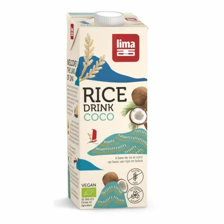 Napój Ryżowy o Smaku Kokosowym Bezglutenowy Bio 1 l - Lima 