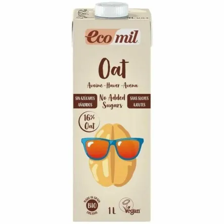Napój Owsiany Bez Dodatku Cukru Bio 1 l - Ecomil