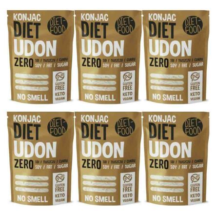 6 x Makaron Konjac Udon Bezglutenowy  270 g (200g) - Diet-Food