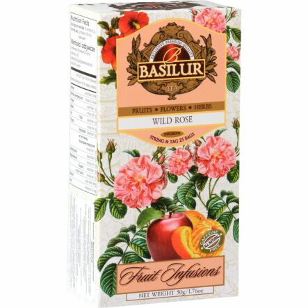 Herbata Owocowa w Saszetkach WILD ROSE 50 g (25x 2 g) - BASILUR 