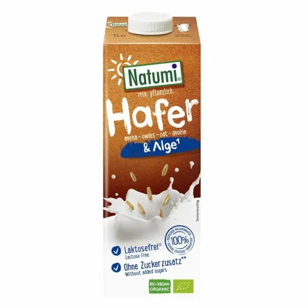 Napój Owsiany z Algami Morskimi Bez Dodatku Cukru UHT Bio 1 l - Natumi