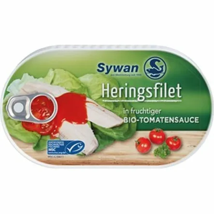 Filety Śledziowe w Bio Sosie Pomidorowym 200 g Sywan