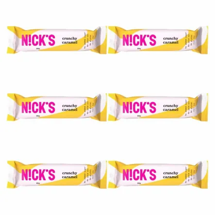 6 x Krokant Migdałowy w Czekoladzie Mlecznej Crunchy Caramel 28 g - Nicks