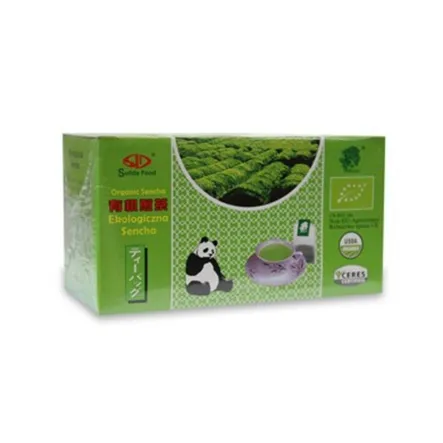 Herbata Zielona Sencha Ekspresowa Bio 25 x 2g - Solida Food Krótka Data Minimalnej Trwałości