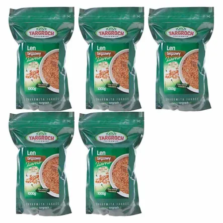 5 x Len Brązowy Ziarno 1 kg - Targroch