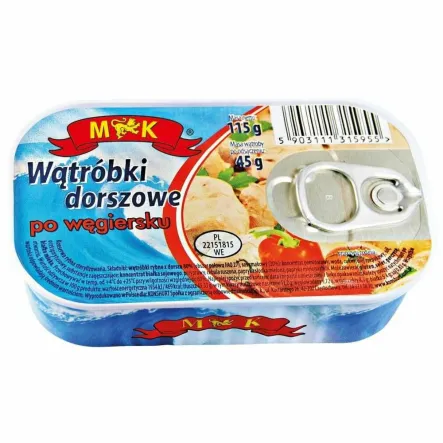 Wątróbki Dorszowe po Węgiersku 115 g - MK