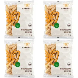Zestaw 4 x Chrupki Gryczane Bezglutenowe 75 g - Natural Jihlava