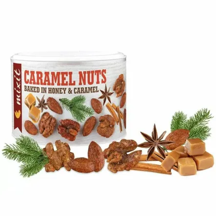 Caramel Nuts Pieczone Orzechy z Przyprawą Piernikową 125 g - Mixit
