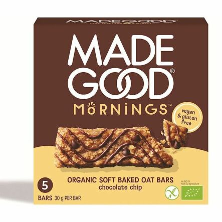 Batoniki Owsiane z Czekoladą Bezglutenowe Bio 150 g (5x 30 g) - Made Good