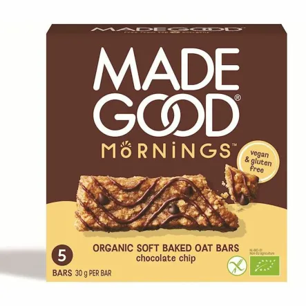 Batoniki Owsiane z Czekoladą Bezglutenowe Bio 150 g (5x 30 g) - Made Good