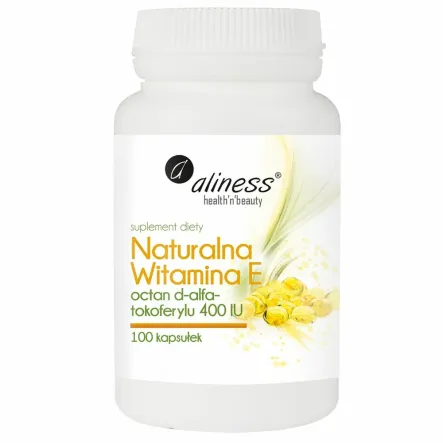 Naturalna Witamina E 400 IU 100 Kapsułek - Aliness