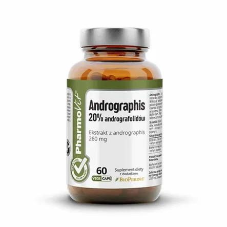 Andrographis 20% Andrografolidów 60 Kapsułek Clean Label - Pharmovit