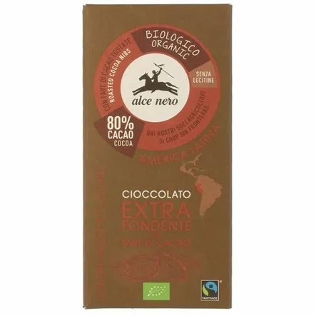 Czekolada Gorzka z Kawałkami Kakao Bio 100 g - Alce Nero
