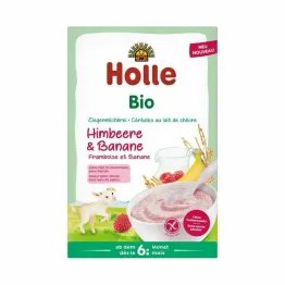 Kaszka Ryżowa z Pełnym Mlekiem Kozim Malina Banan Bio 200 g - Holle