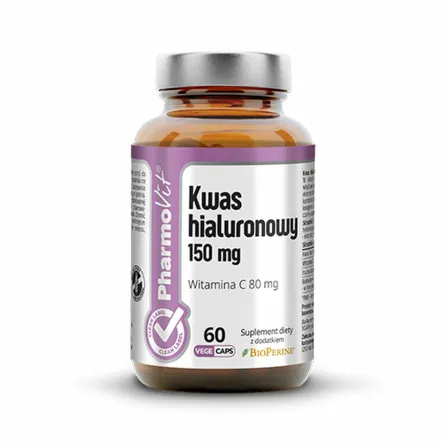 Kwas Hialuronowy + Witamina C Clean Label 60 Kapsułek - Pharmovit