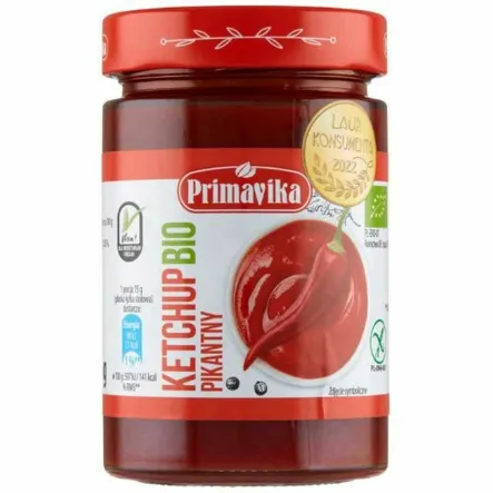 Ketchup Pikantny Bezglutenowy Bio 315 g - Primavika