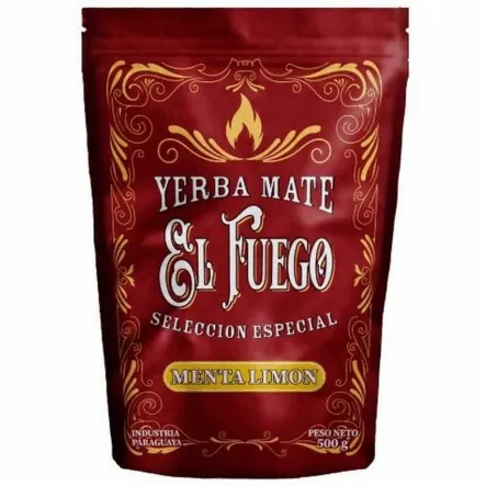 Yerba Mate Menta Limon 500 g - El Fuego