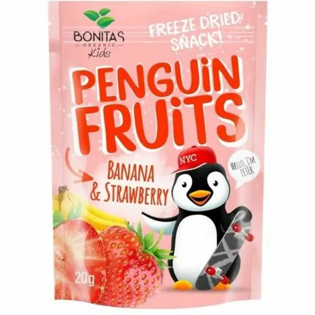 Liofilizowany Banan i Truskawka BIO 15 g - Bonitas (data: 30.04.2026)