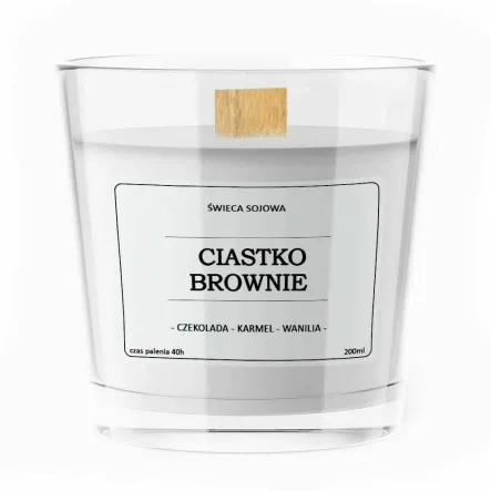 Sojowa Świeca Zapachowa CIASTKO BROWNIE 200 ml  - Vitafarm