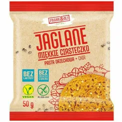 Ciasteczko Jaglane Pasta Orzechowa + Chia Bezglutenowe Bez Dodatku Cukru 50 g - Frank & Oli