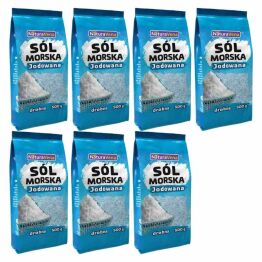 7 x Sól Morska Drobno Mielona 500 g - Naturavena