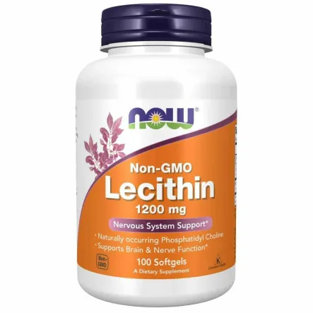 Lecytyna 1200 mg 100 Kapsułek - Now