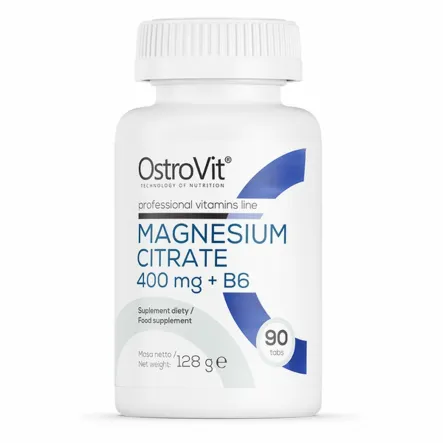 Cytrynian Magnezu 400 mg + B6 90 Tabletek - OstroVit